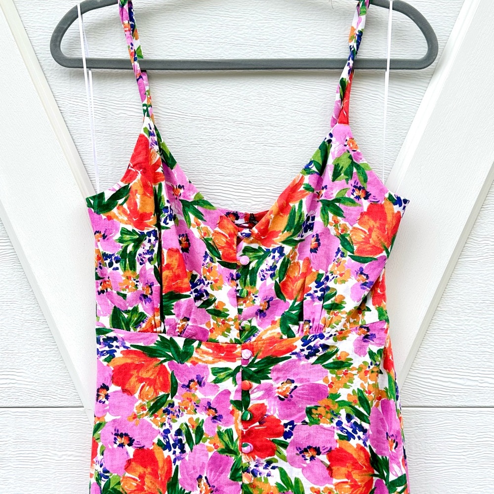 Zara Pink Floral Dress - Picture 6 of 7